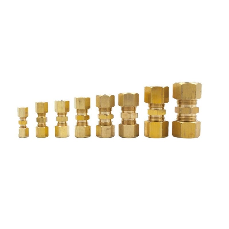 Legines Brass Compression Tube Fitting, Union, 5/16" OD x 5/16" OD, Pack of 2 - Image 5